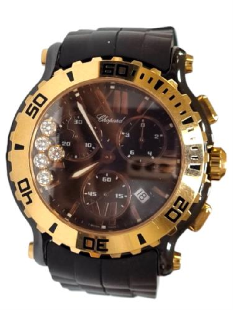  Reloj Chopard Happy Sport Pulso Caucho Chocolate 