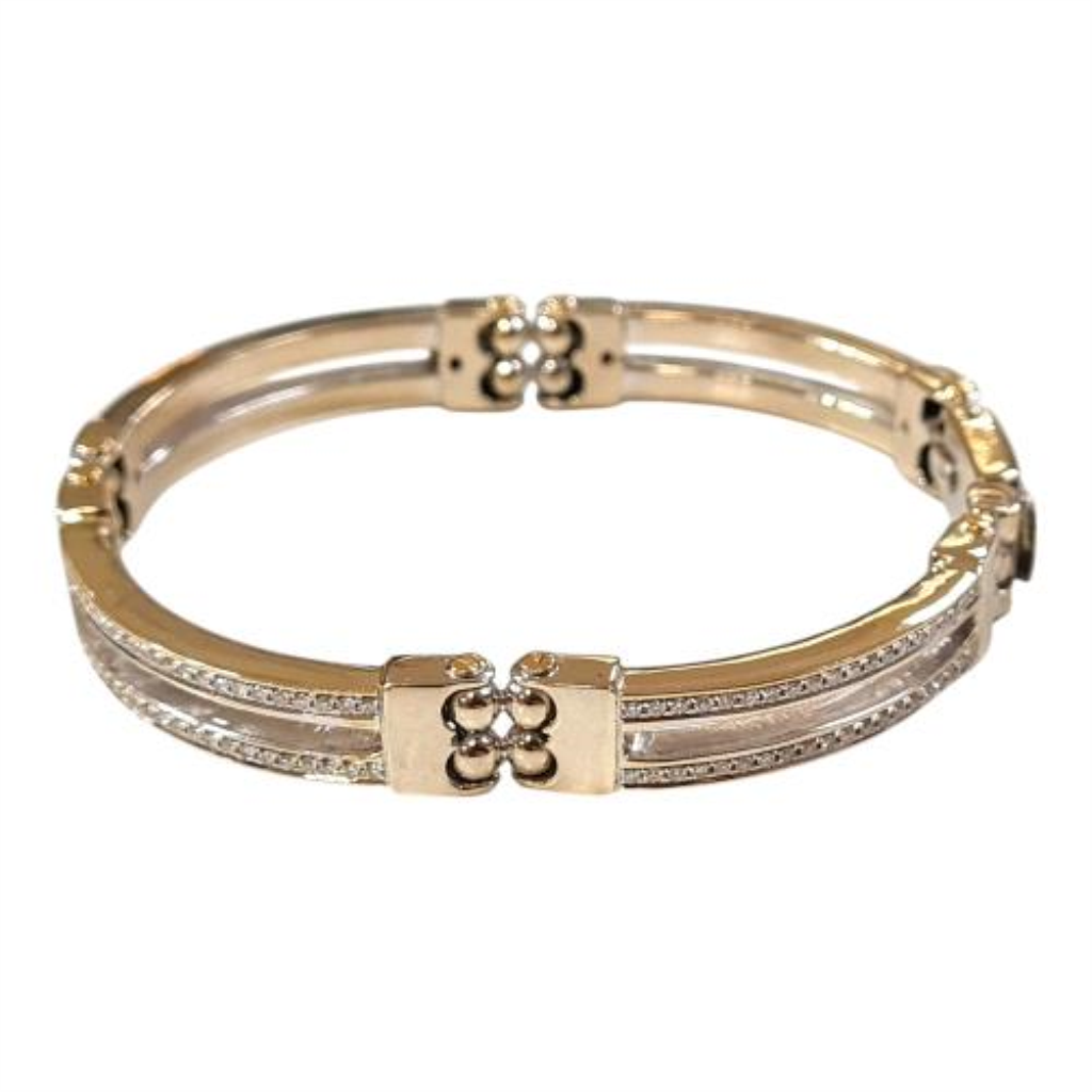 Esclava Con Brillantes O.b Oro, 18 K, 39.70 Grs, 160.00 Puntos , Diseño Americano, Medida 19 Cm