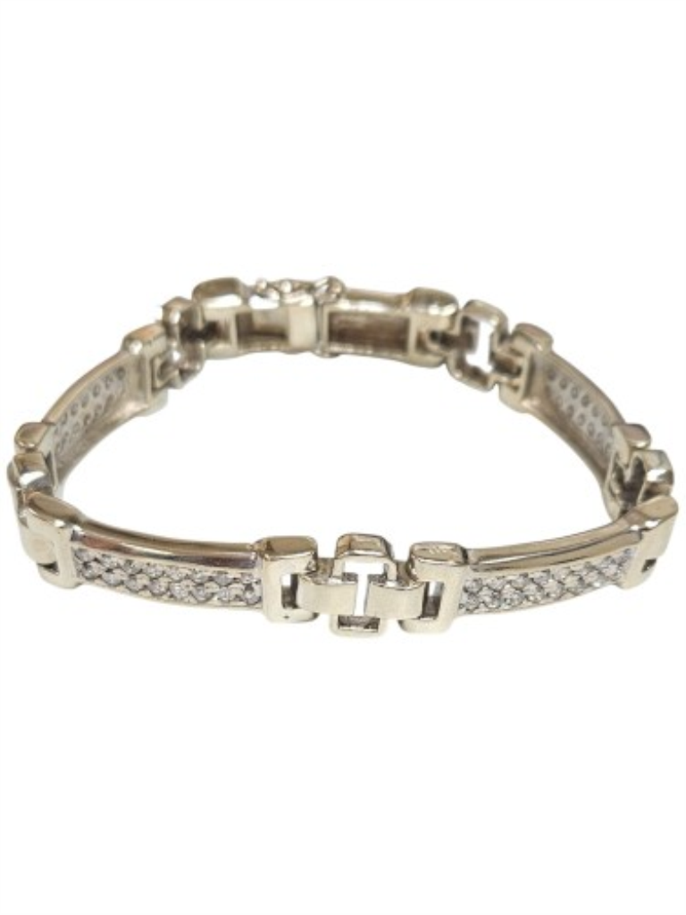 Esclava Con Brillantes O.b. Oro, 14 K, 49.30 Grs, 64.00 Puntos , Medida 22 Cm