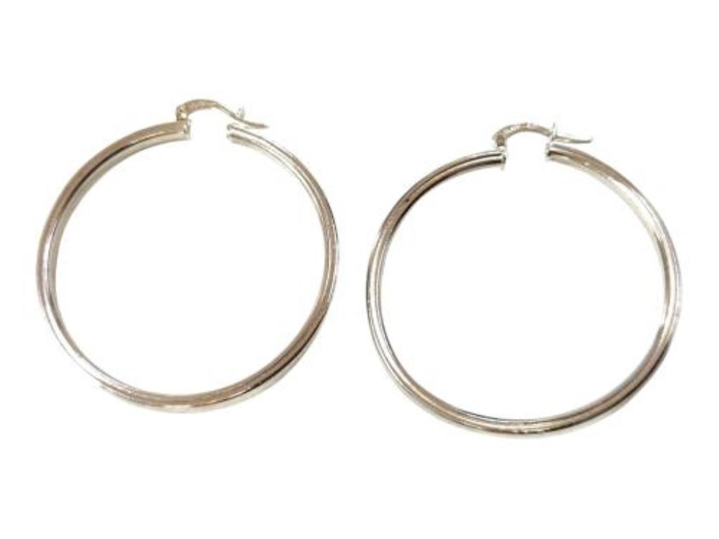 Par De Coquetas Huecas Plata, 925 K, 5.30 Grs