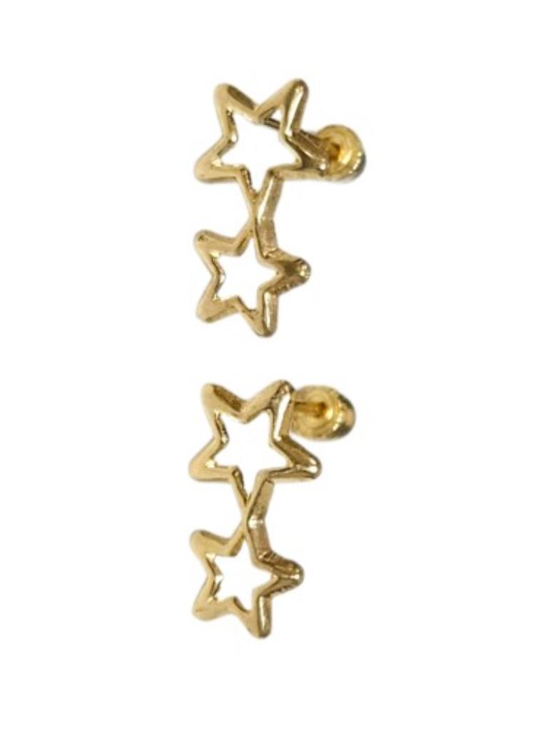 Par De Broqueles Estrella Oro, 10 K, 0.20 Grs