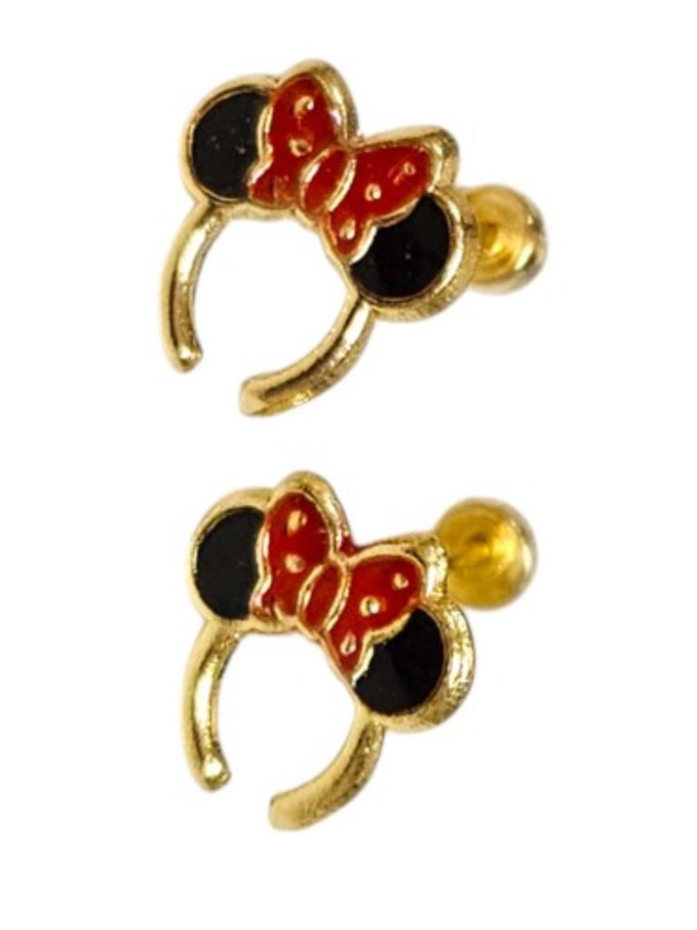 Par De Broqueles Broqueles Minnie Oro, 10 K, 0.20 Grs