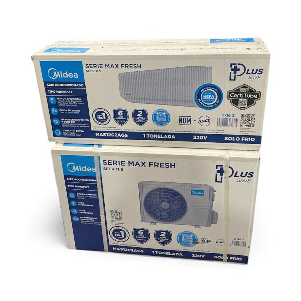 Aire Acondicionado Minisplit 1 Tonelada Midea, 220 V