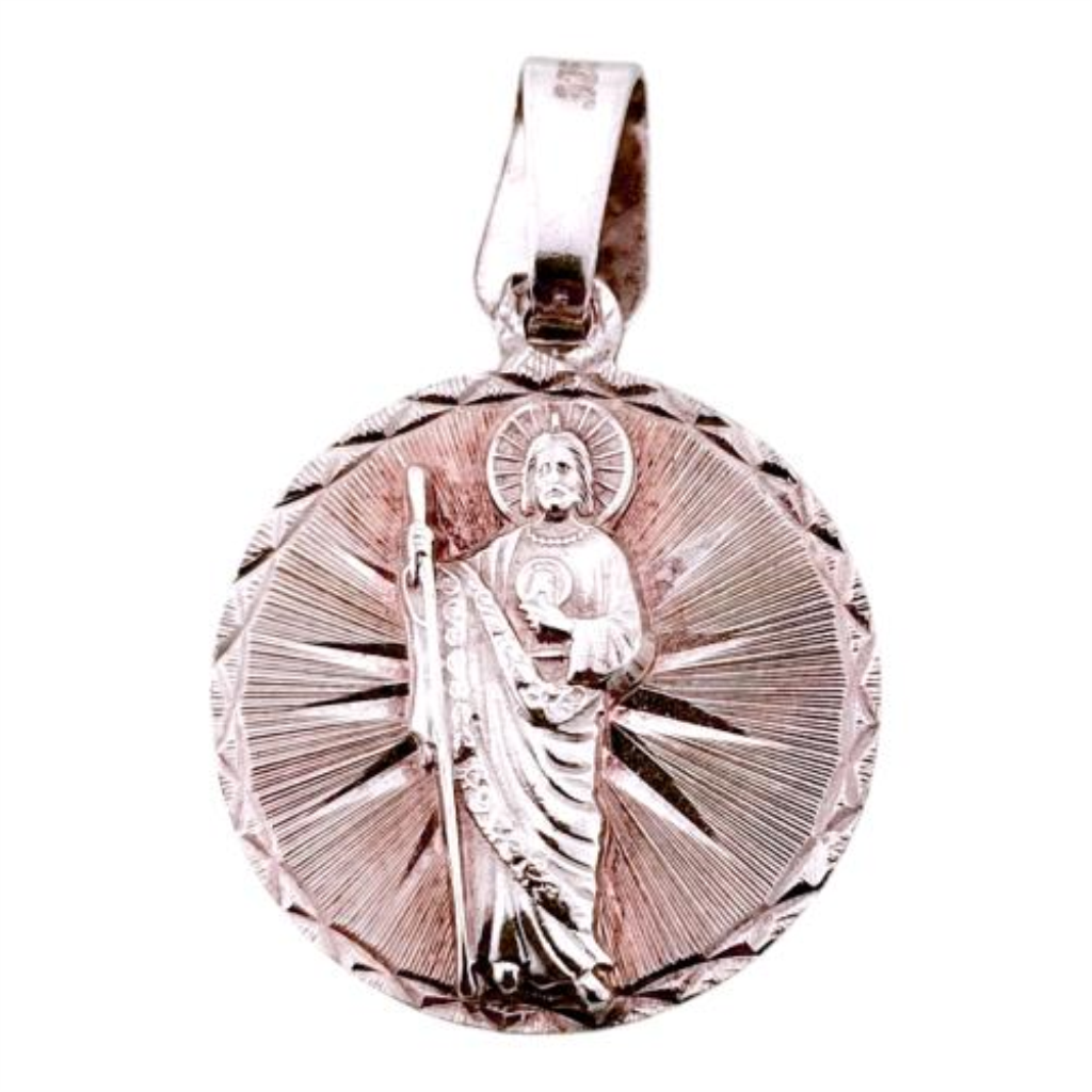 Dije San Judas Plata, 925 K, 4.00 Grs