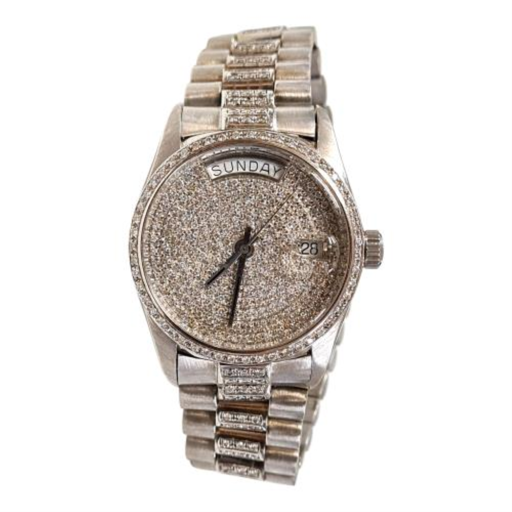 Reloj Otro Swiss Oro Blanco 14k Tipo Rolex 