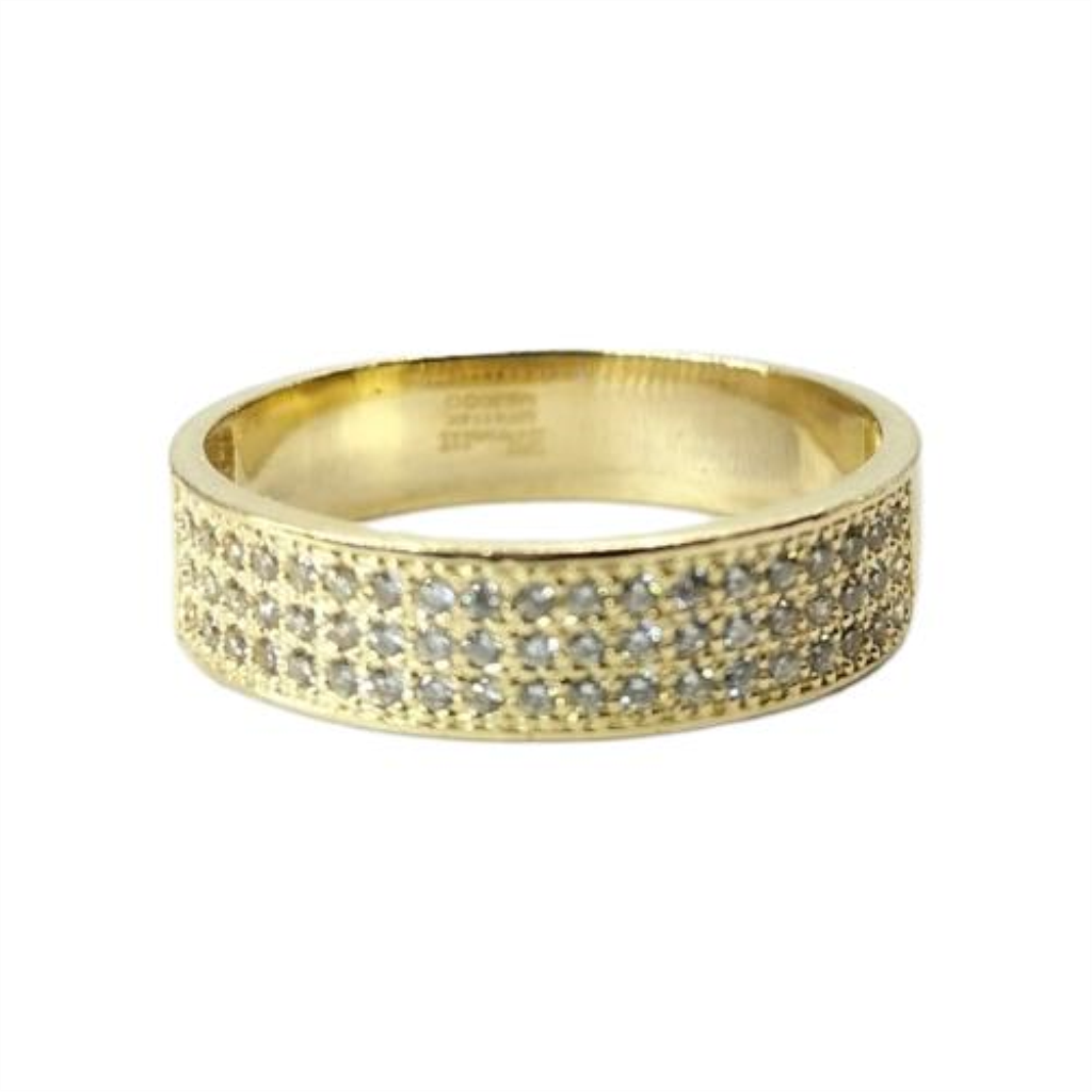 Anillo Tipo Argolla Fonelli Con Ps Oro 14 K 3.50 Grs Talla 8