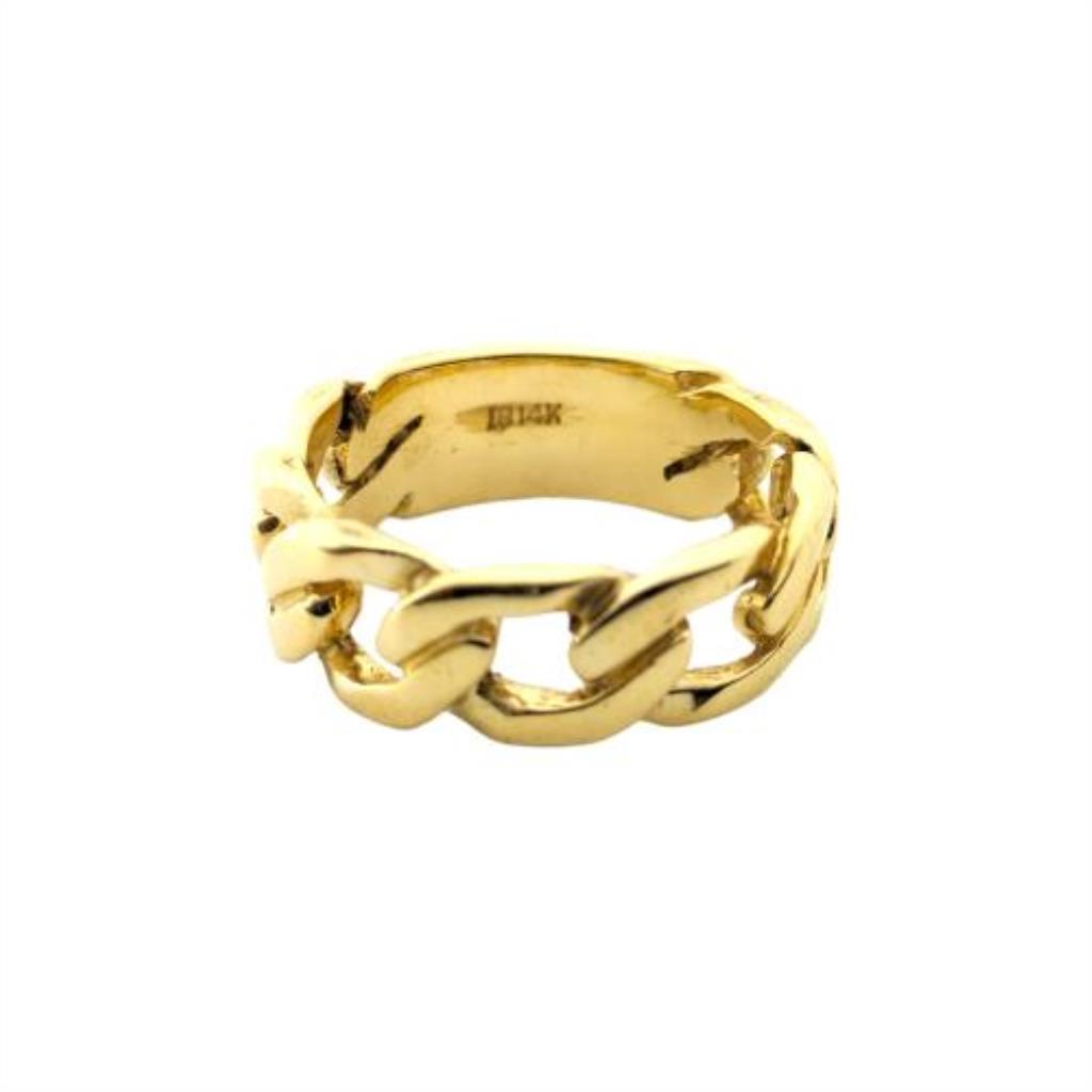 Anillo Liso Tipo Esclava Oro 14 K 5.50 Grs Talla 6 Maxilana