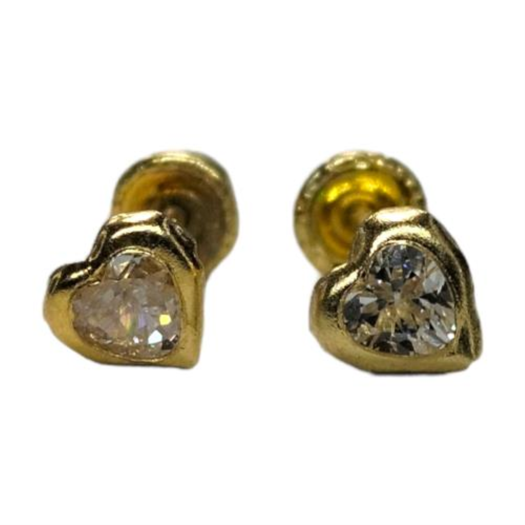 Par De Broqueles Corazón 2026706 Oro, 10 K, 0.01 Grs