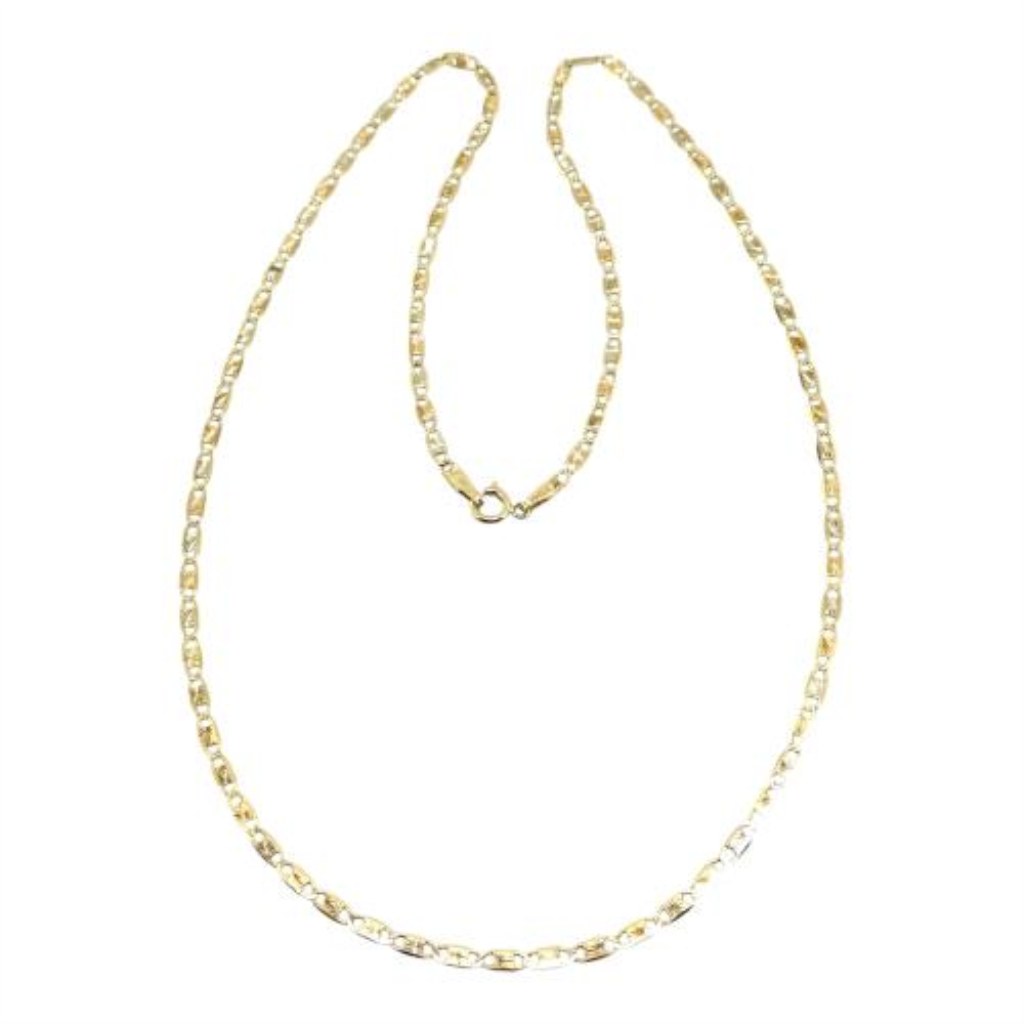 Cadena Eslabón Gucci Of Oro, 10 K, 3.70 Grs, Medida 51 Cm