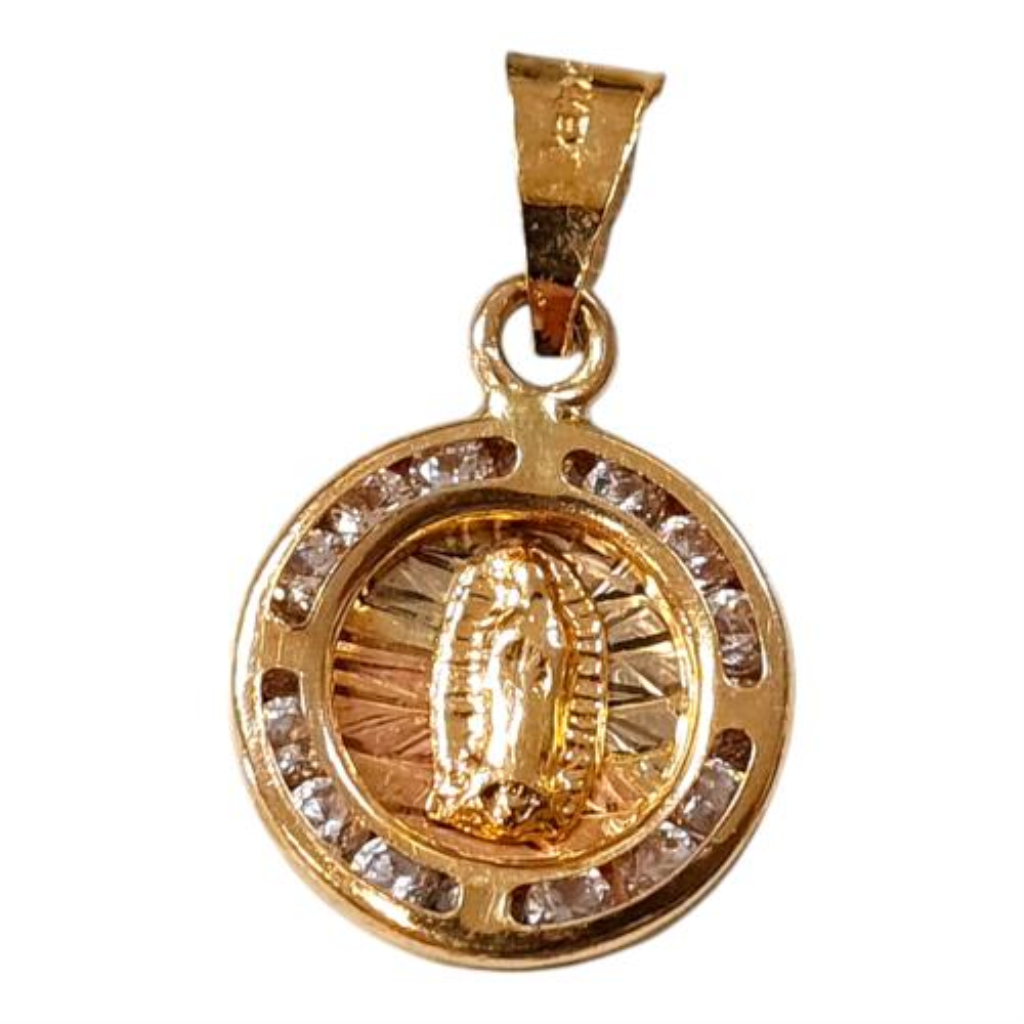 Medalla Virgen O.f. C/p.s. Oro, 10 K, 0.60 Grs
