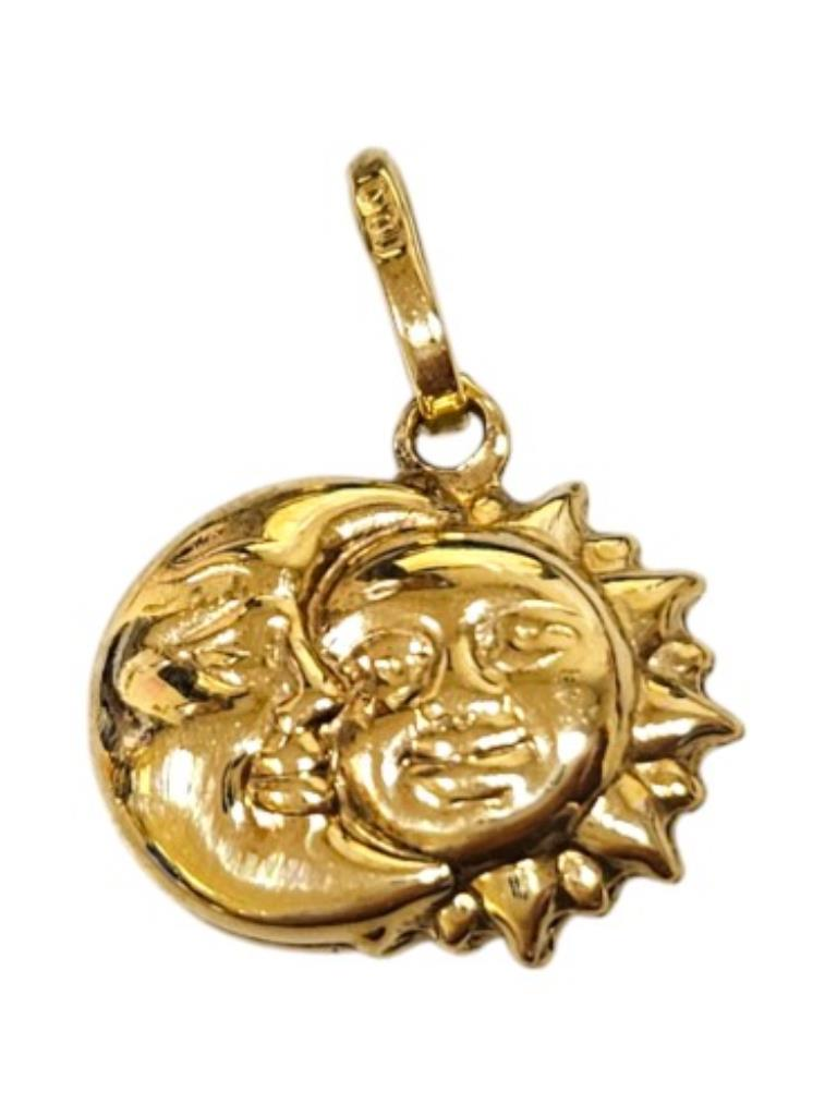Dije Tipo Luna/sol Oro, 10 K, 1.10 Grs