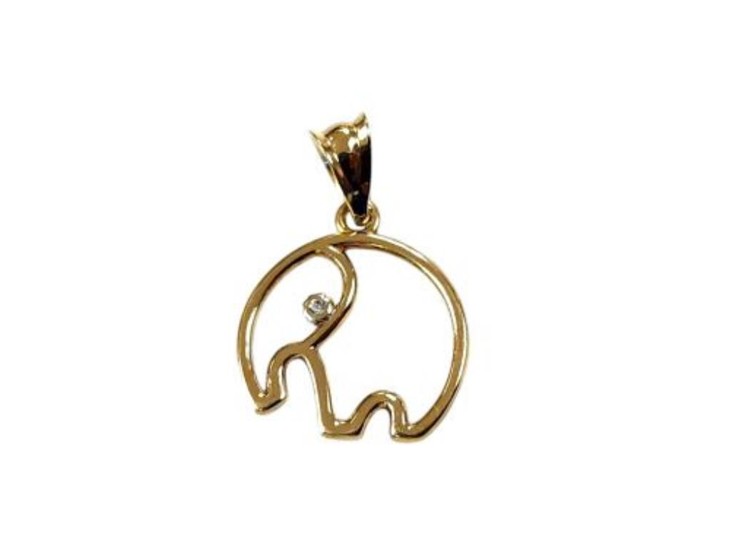 Dije Tipo Elefante C/p.s Oro, 10 K, 0.50 Grs