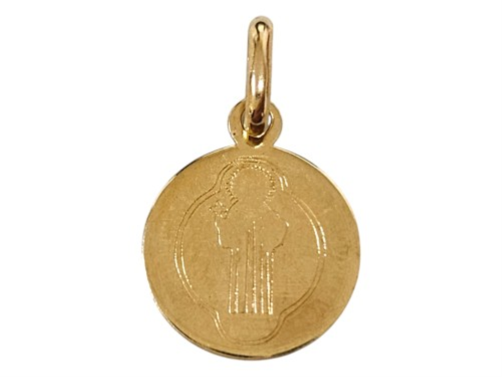 Medalla San Benito Oro, 10 K, 0.20 Grs
