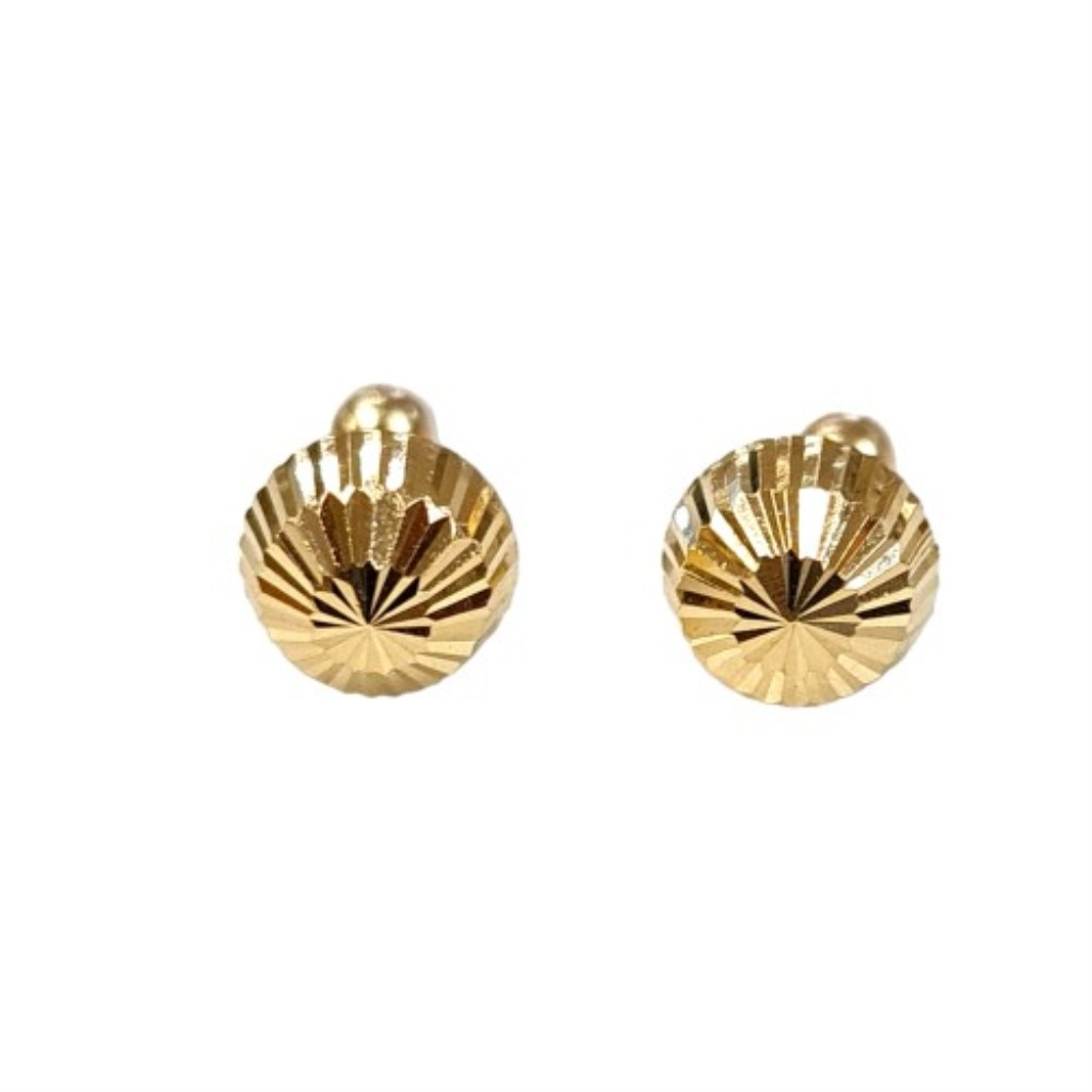 Par De Broqueles Hongo Oro, 10 K, 0.20 Grs
