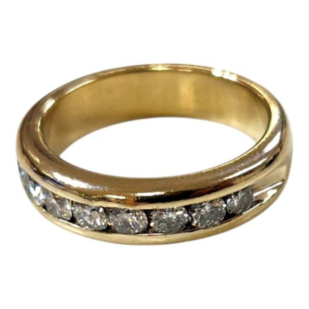 Anillo Con Brillantes Churumbela Oro, 18 K, 8.50 Grs, 11.00 Puntos , Talla 8.5