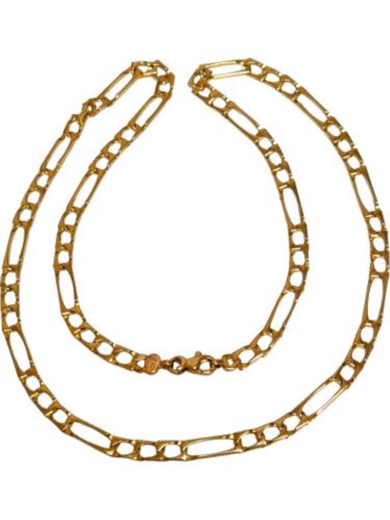 Cadena Eslabones Cartier Oro, 14 K, 21.20 Grs, Medida 57 Cm