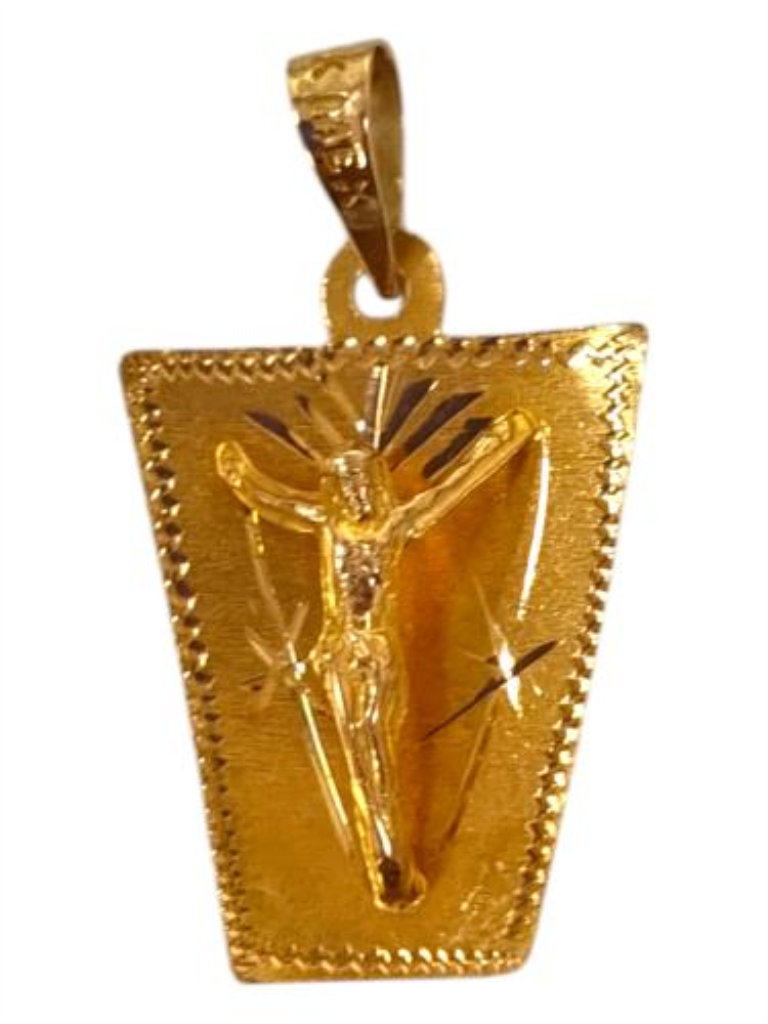 Dije Cristo Oro, 10 K, 0.50 Grs