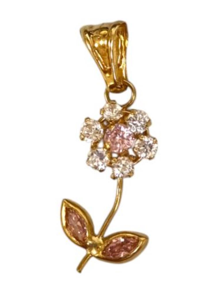 Dije Flor P.s Oro, 10 K, 0.50 Grs