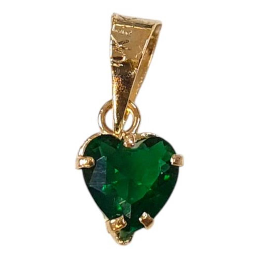 Dije Corazón C/p.s. Verde Oro, 10 K, 0.20 Grs