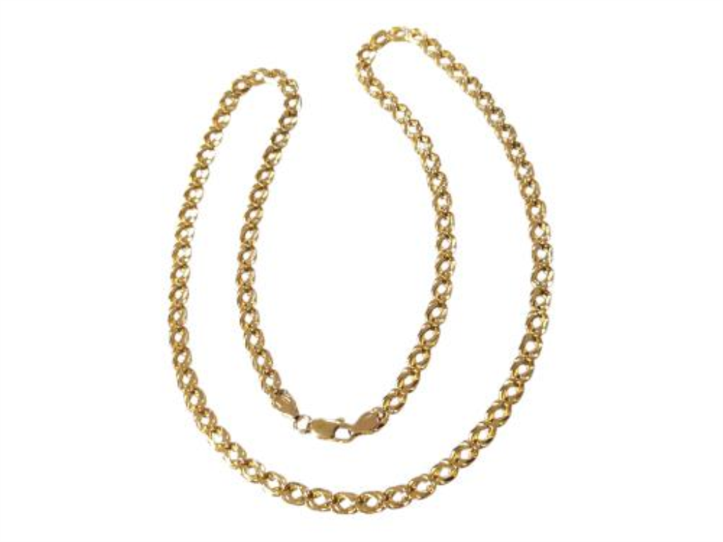 Cadena Eslabón Doble Oro, 14 K, 23.20 Grs, Medida 54 Cm