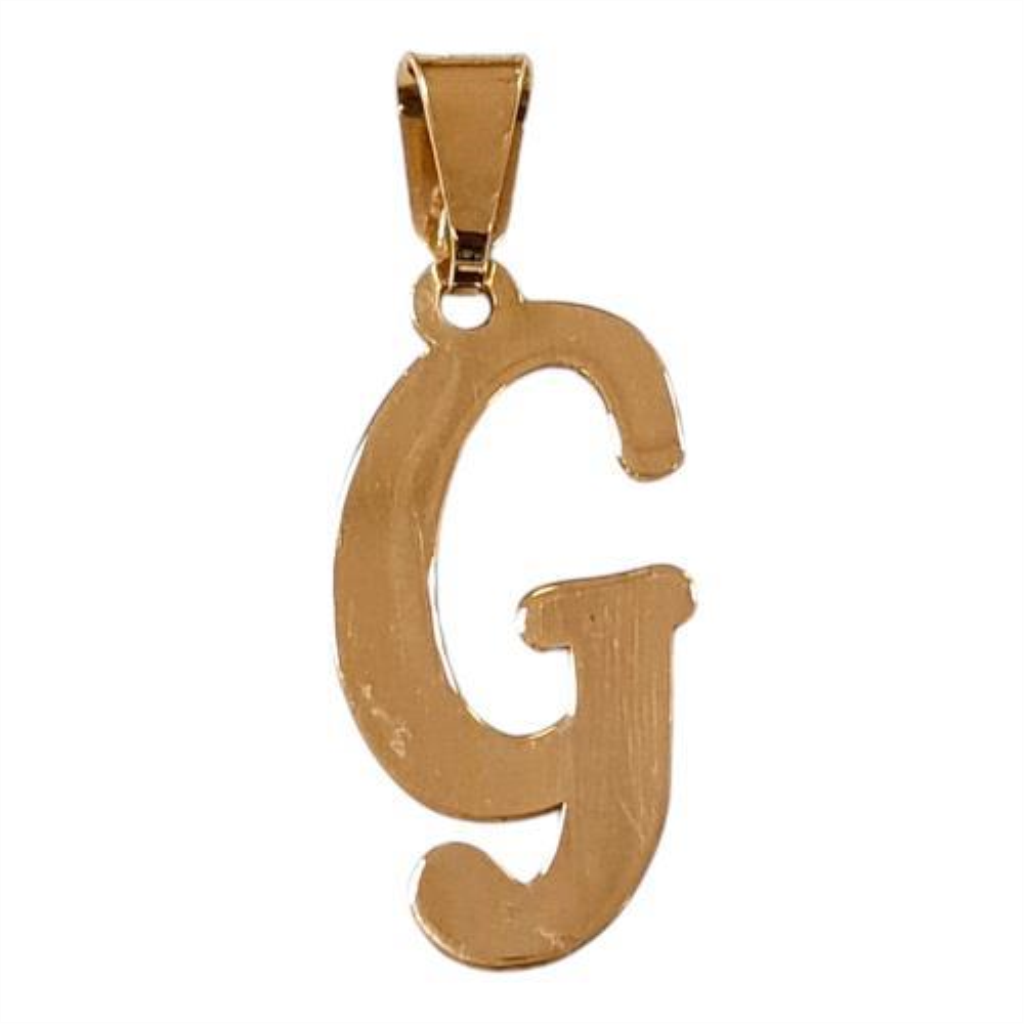 Dije Con Inicial "g" Oro, 10 K, 0.60 Grs