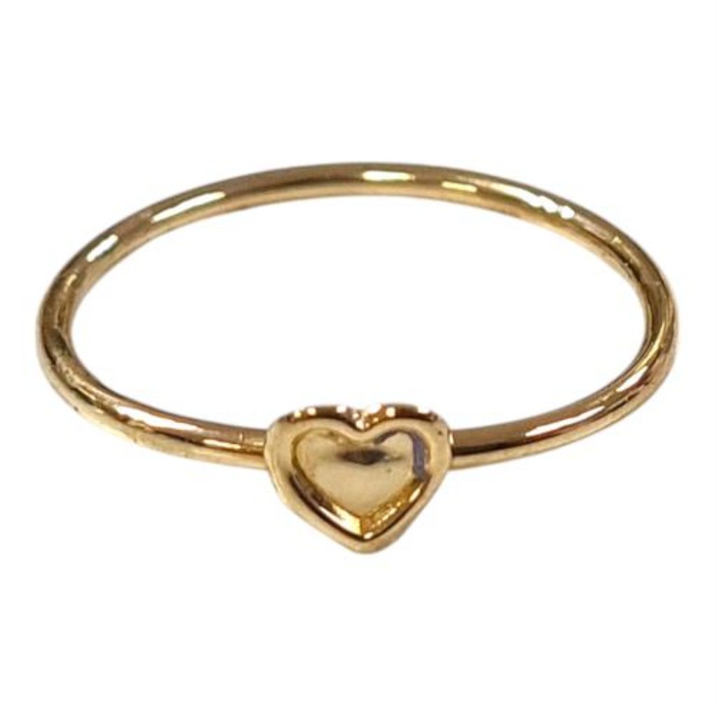 Anillo Corazón Corazon Oro, 10 K, 0.50 Grs, Talla 6.5