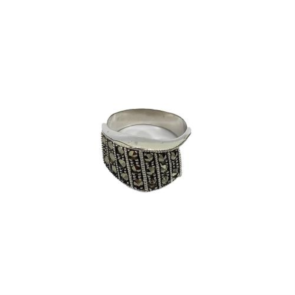 Anillo Con Piedra Sintética Plata, 925 K, 7.20 Grs, Talla 6.5