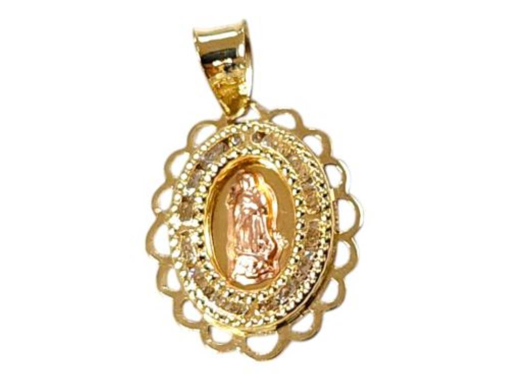 Medalla Virgen O.f. C/p.s. Oro, 10 K, 0.50 Grs