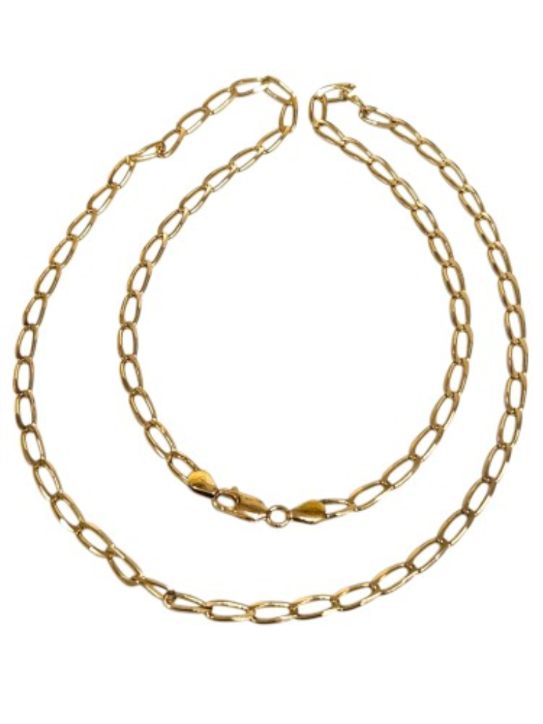 Cadena Eslabones Oro, 14 K, 11.00 Grs, Medida 56 Cm