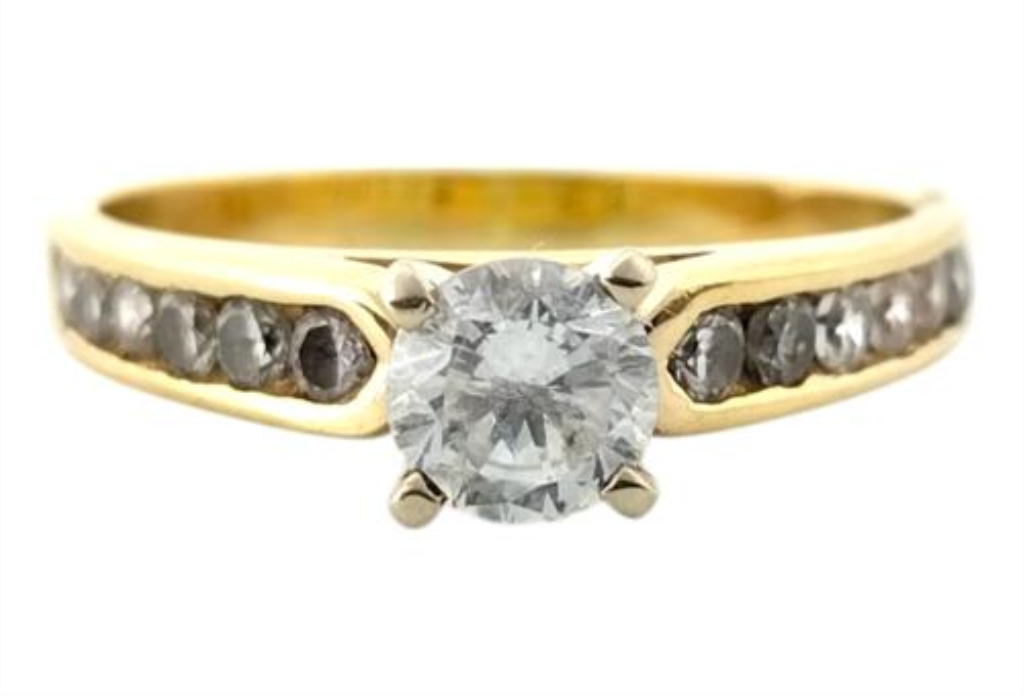 Anillo Con P.s. T.s Oro, 14 K, 2.50 Grs, Talla 7