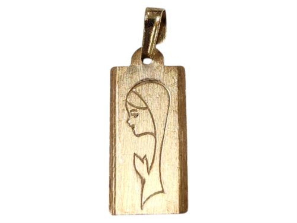 Medalla Virgen Oro, 10 K, 0.40 Grs