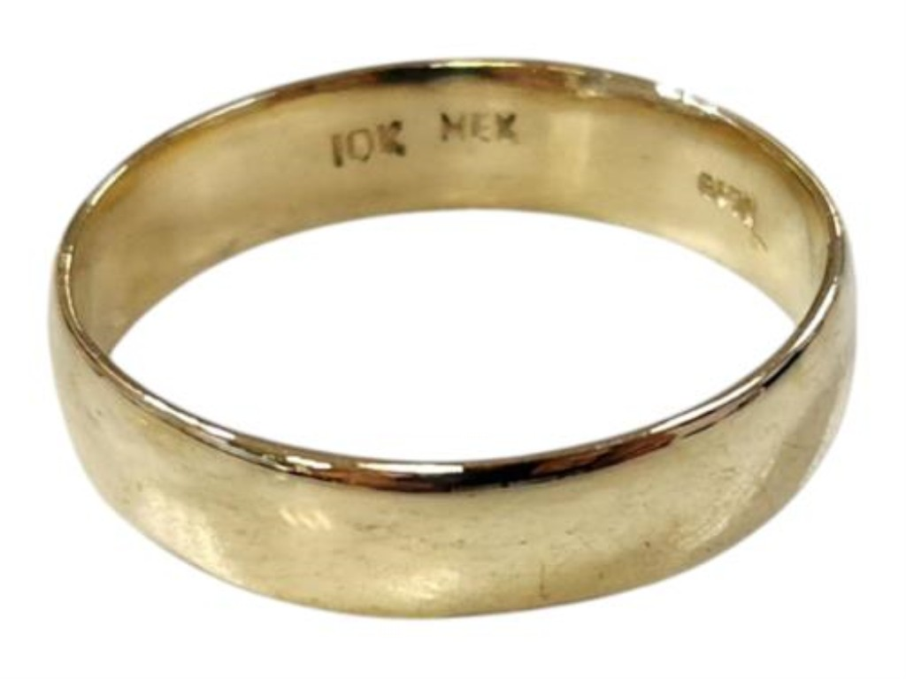 Anillo Matrimonio Liso Oro, 10 K, 3.40 Grs, Talla 9