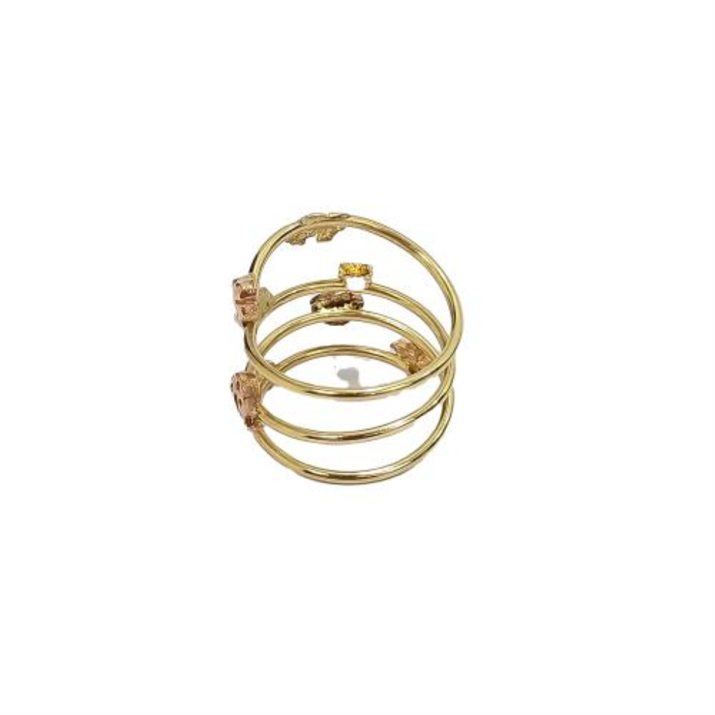 Anillo Espiral De La Suerte Oro, 10 K, 3.20 Grs, Talla 5