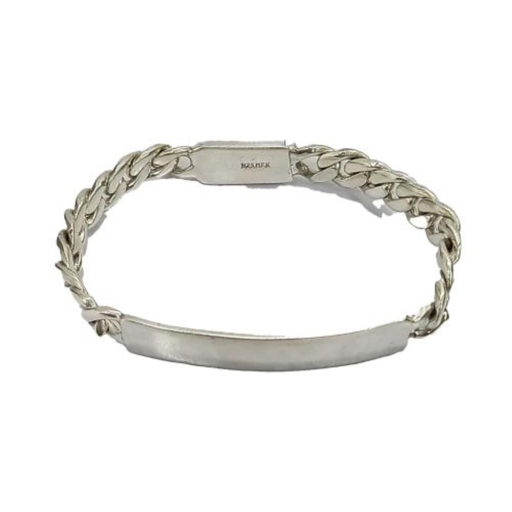 Esclava Con Placa P/n Plata, 925 K, 7.60 Grs, Medida 12 Cm