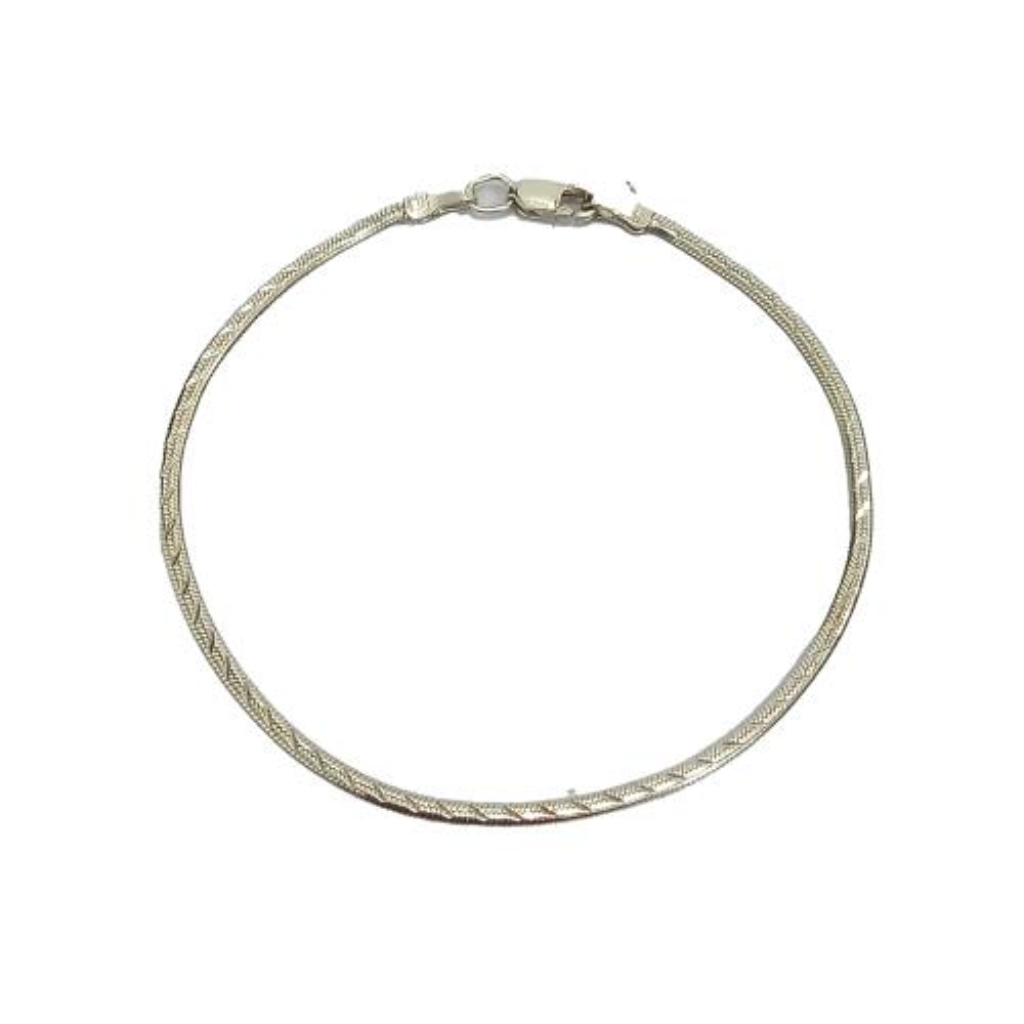 Esclava Planchada Plata, 925 K, 1.90 Grs, Medida 16 Cm
