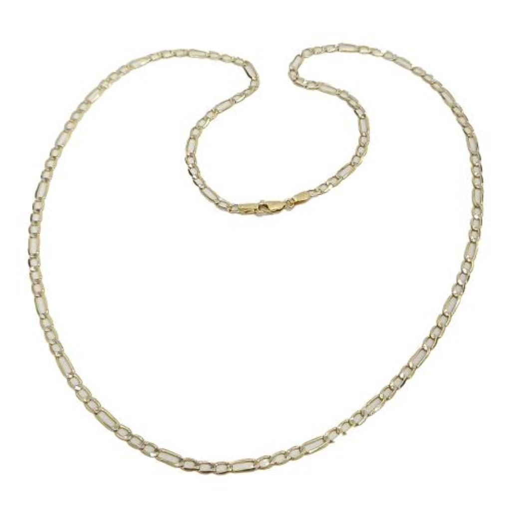 Cadena Cartier Diamantada Oro, 10 K, 7.10 Grs, Medida 60 Cm