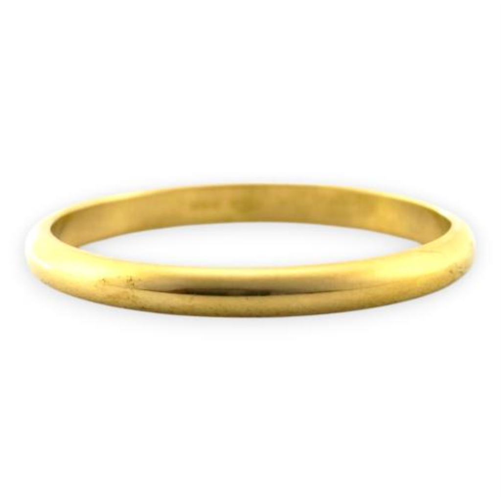 Anillo Liso Argolla Oro, 18 K, 2.10 Grs, Talla 8