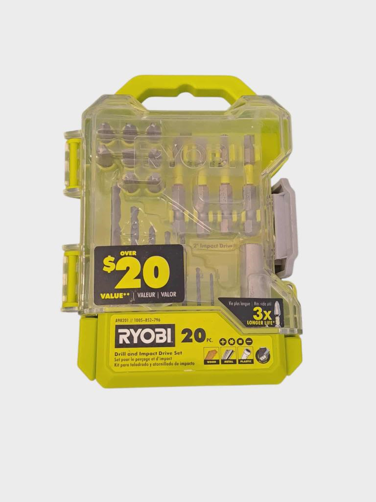 Caja De Herramientas 20 Pzs Puntas Y Brocas Ryobi