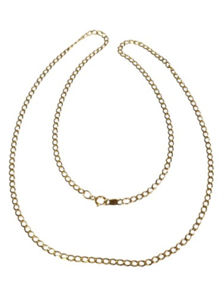 Cadena Barbada Oro, 10 K, 4.40 Grs, Medida 56 Cm