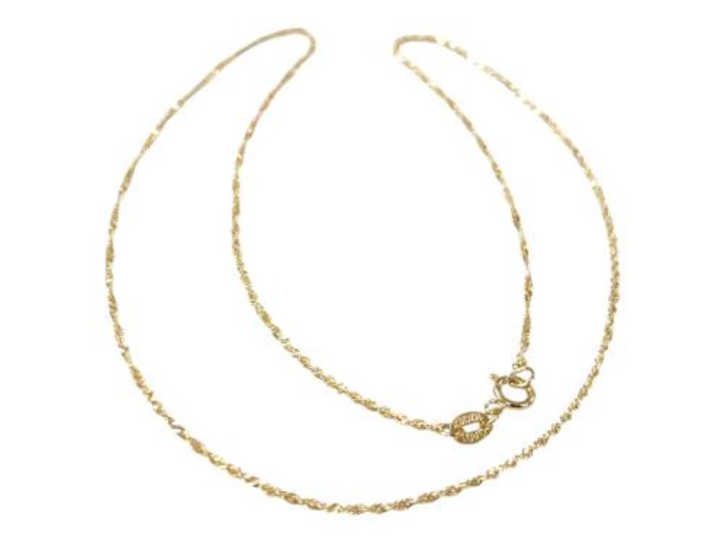Cadena Singapur Oro, 10 K, 1.20 Grs, Medida 50 Cm