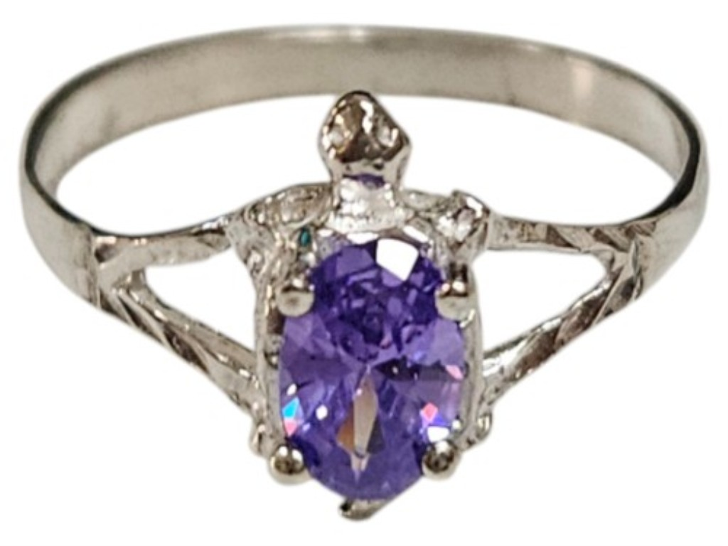 Anillo Tortuga C/p.s Plata, 925 K, 1.00 Grs, Talla 5