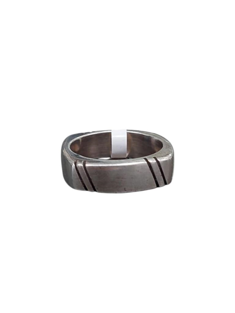 Anillo Caballero Cuadrado Plata, 925 K, 8.30 Grs, Talla 6.5