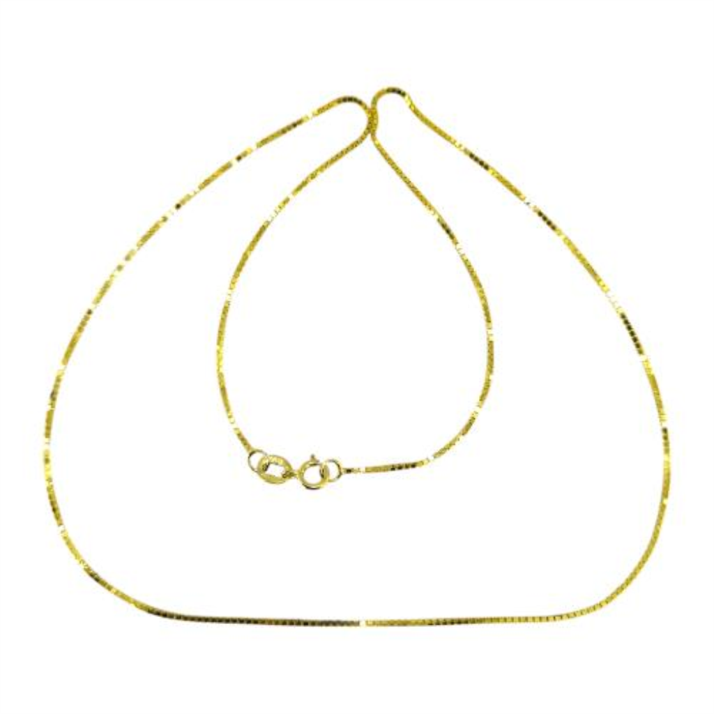 Cadena Tipo Jaula Oro, 14 K, 1.90 Grs, Medida 40 Cm