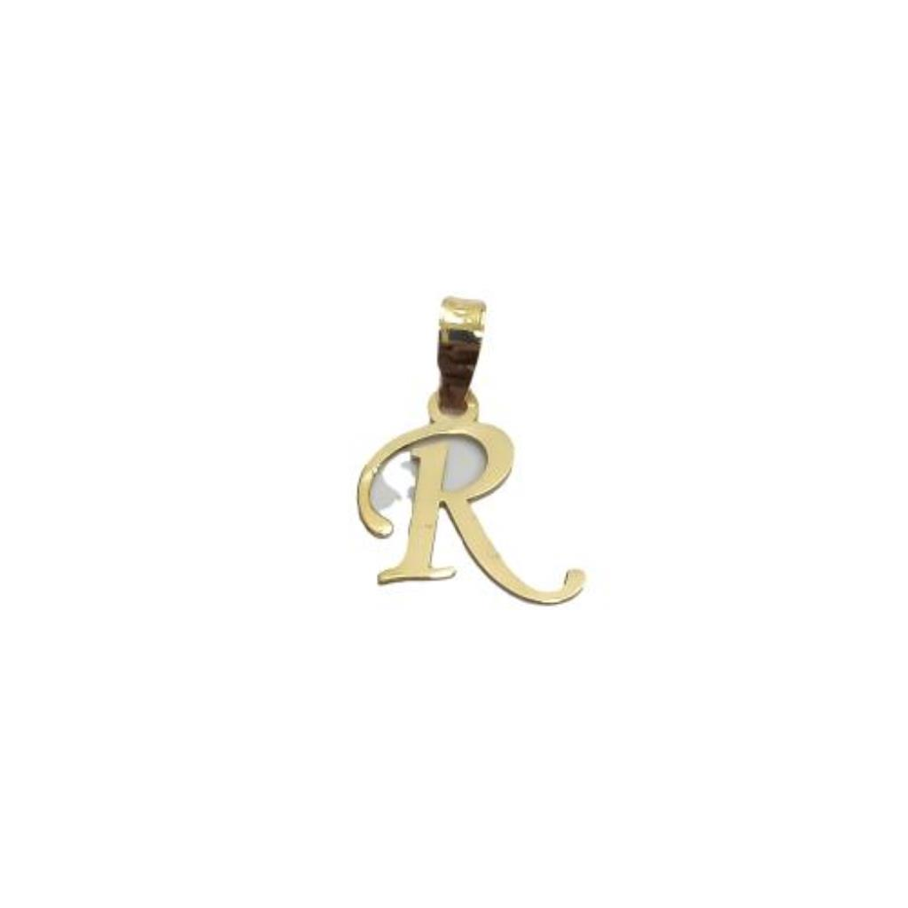 Dije Con Inicial R Oro, 10 K, 0.30 Grs