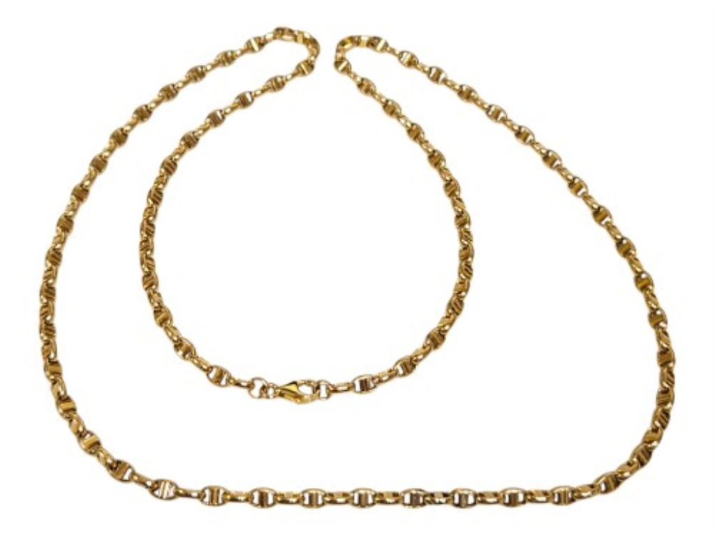 Cadena Moderna Gucci Oro, 14 K, 7.90 Grs, Medida 60 Cm