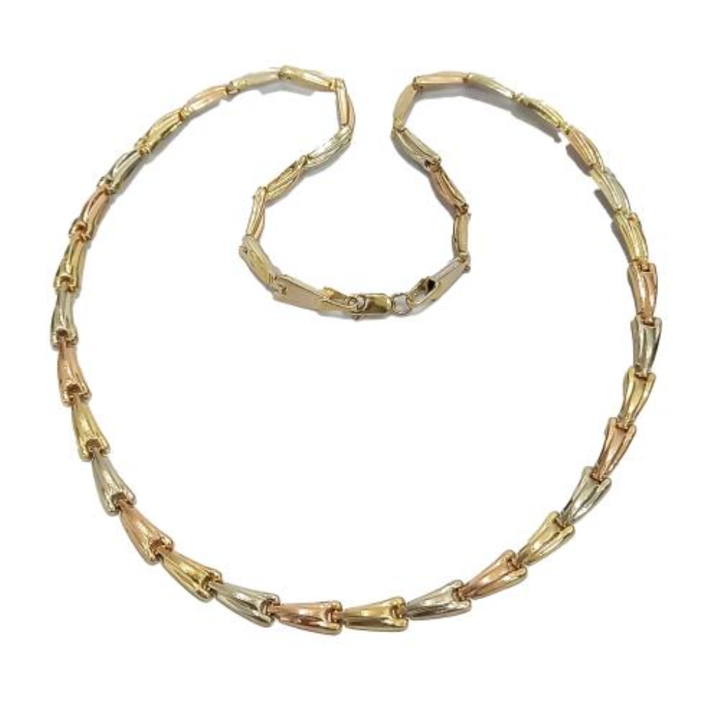 Gargantilla Oro Florentino Moderna Oro, 10 K, 8.90 Grs, Medida 40 Cm