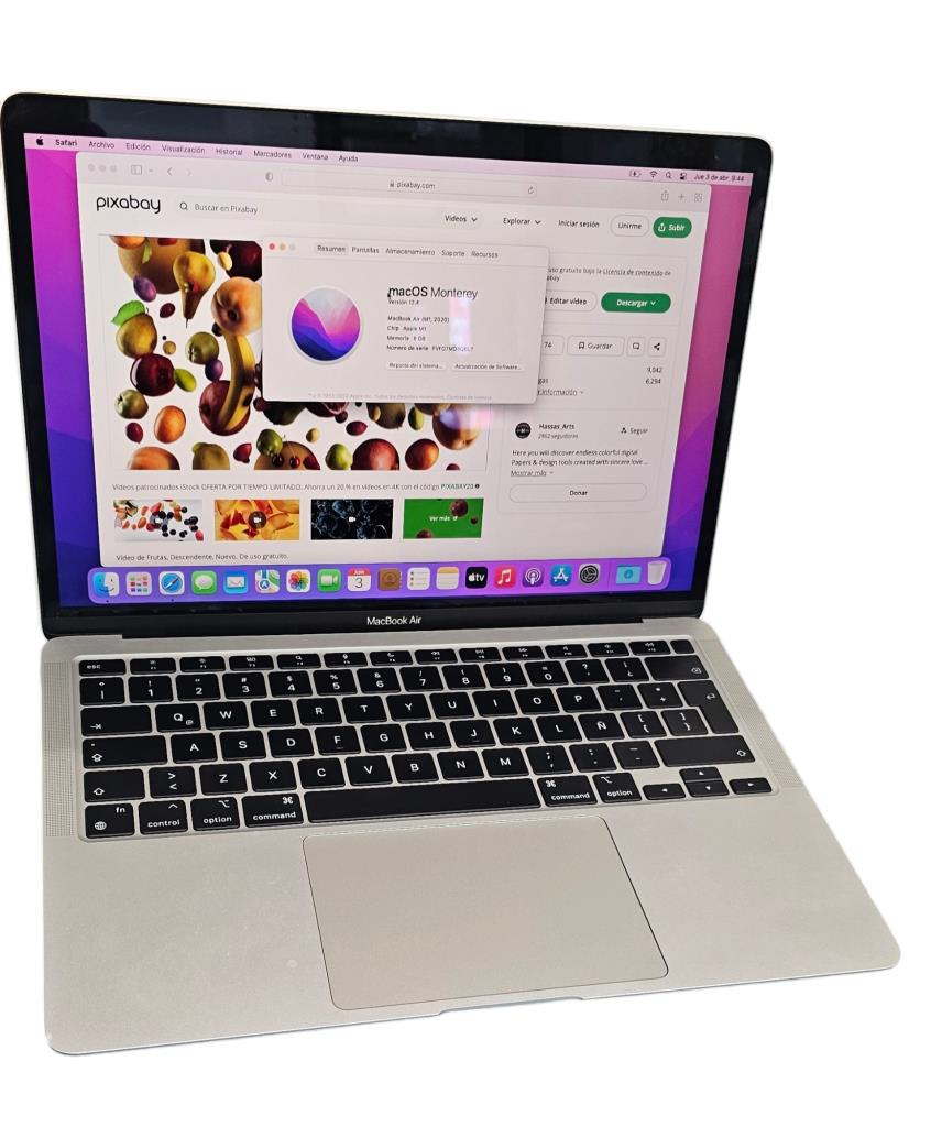Computadora Macbook Air M1 (2020) Apple, Apple, M1, Ssd 240/256gb, Memoria Ram 8gb