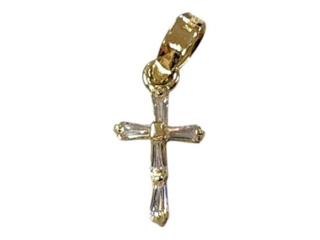 Cruz Con P.s. Oro, 10 K, 0.40 Grs