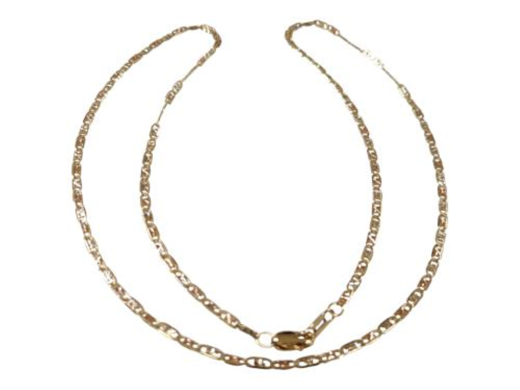 Cadena Eslabón Gucci O.f. Oro, 14 K, 3.50 Grs, Medida 53 Cm