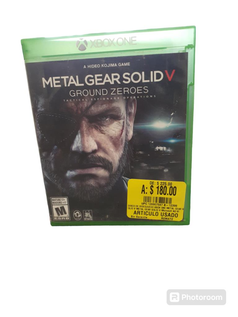 Disco De Videojuego Xbox One Metal Gear Solid V Microsoft Microsoft 